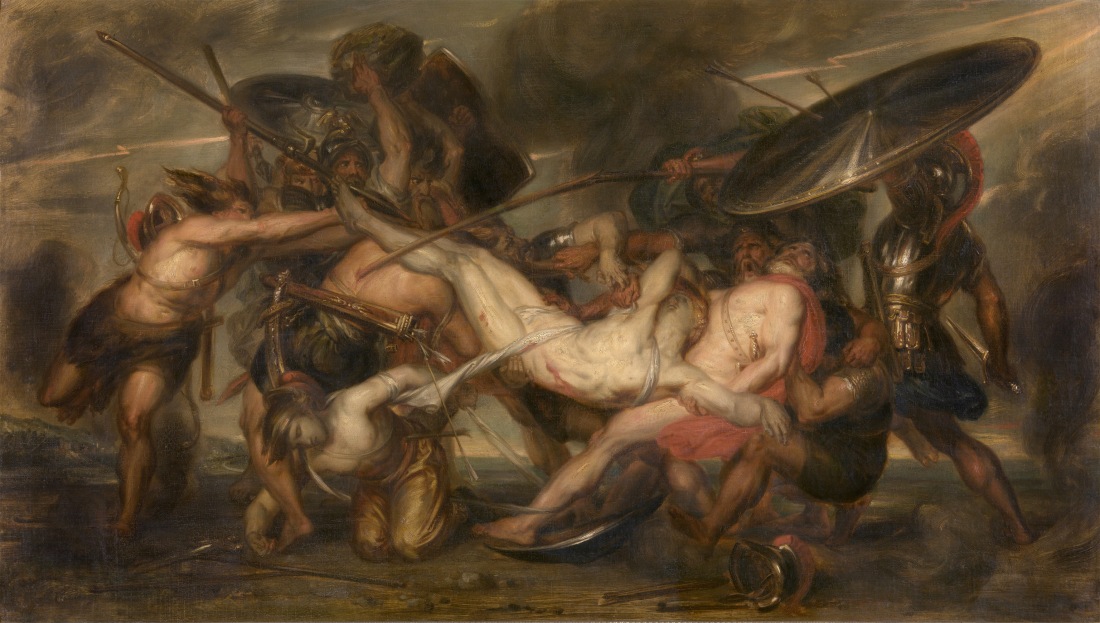 Antoine_Wiertz_-_19th_C_-_Battle_of_the_Greeks_and_Trojans_for_the_corpse_of_Patroclus_-_KMSKA_1183