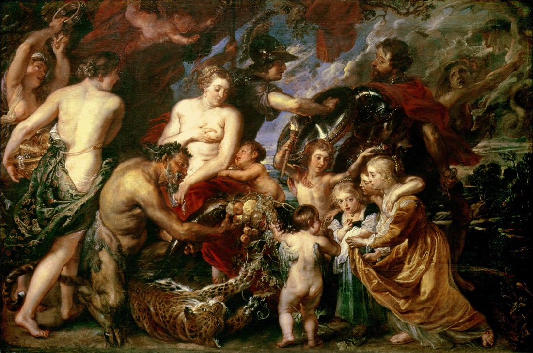 Minerva Protects Pax from Mars (Peace and War), 1629-30 (oil on canvas)